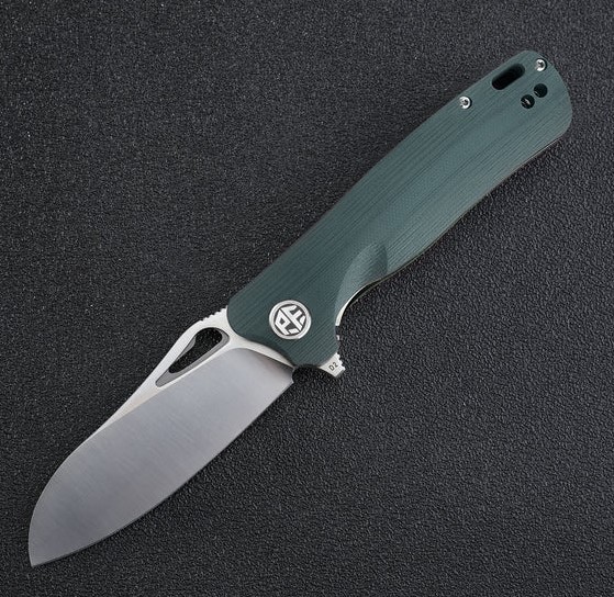 Petrified Fish Bunta Folding Knife, D2 Blade, G10 Green, PF868GR